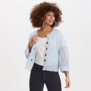 Odd Molly Blue Knit Cardigan